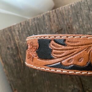52” Leather Tooled Western Belt
